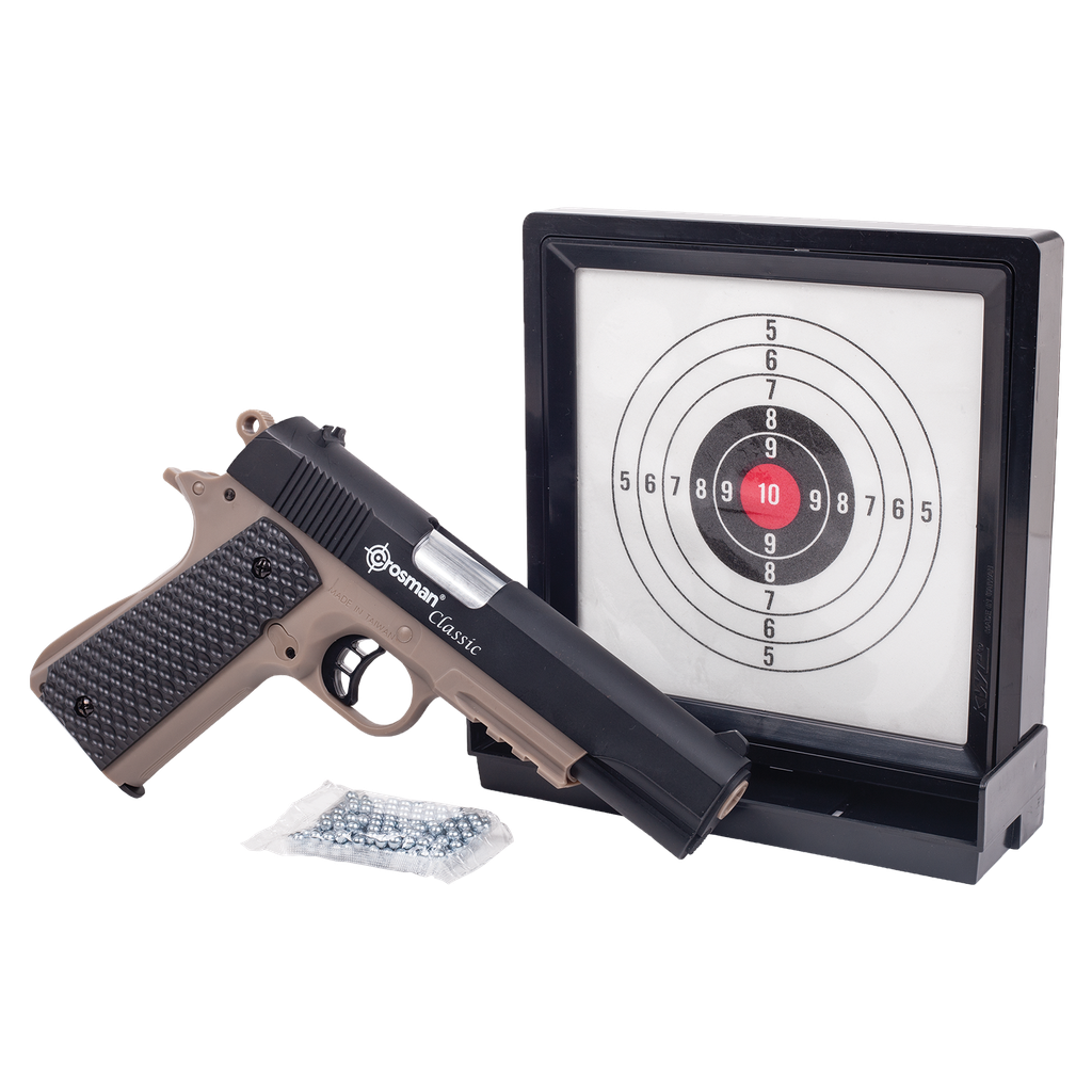 PISTOLA CROSMAN 1911 KIT CON ACCESORIOS CAL. 4.5